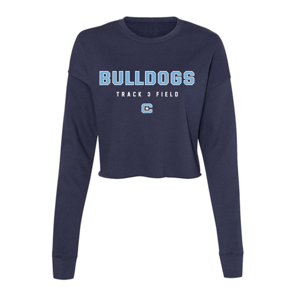 The Citadel - NCAA Men's Track & Field : Dylan Thompson - Women's Cropped Crew Fleece-0