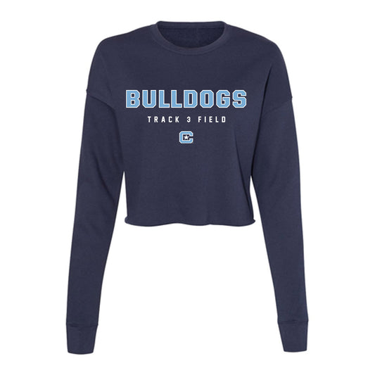 The Citadel - NCAA Men's Track & Field : Dylan Thompson - Women's Cropped Crew Fleece-0