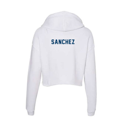 Saint Peter's - NCAA Men's Swimming & Diving : Daniel Sanchez - Women's Crop Fleece Hoodie-3