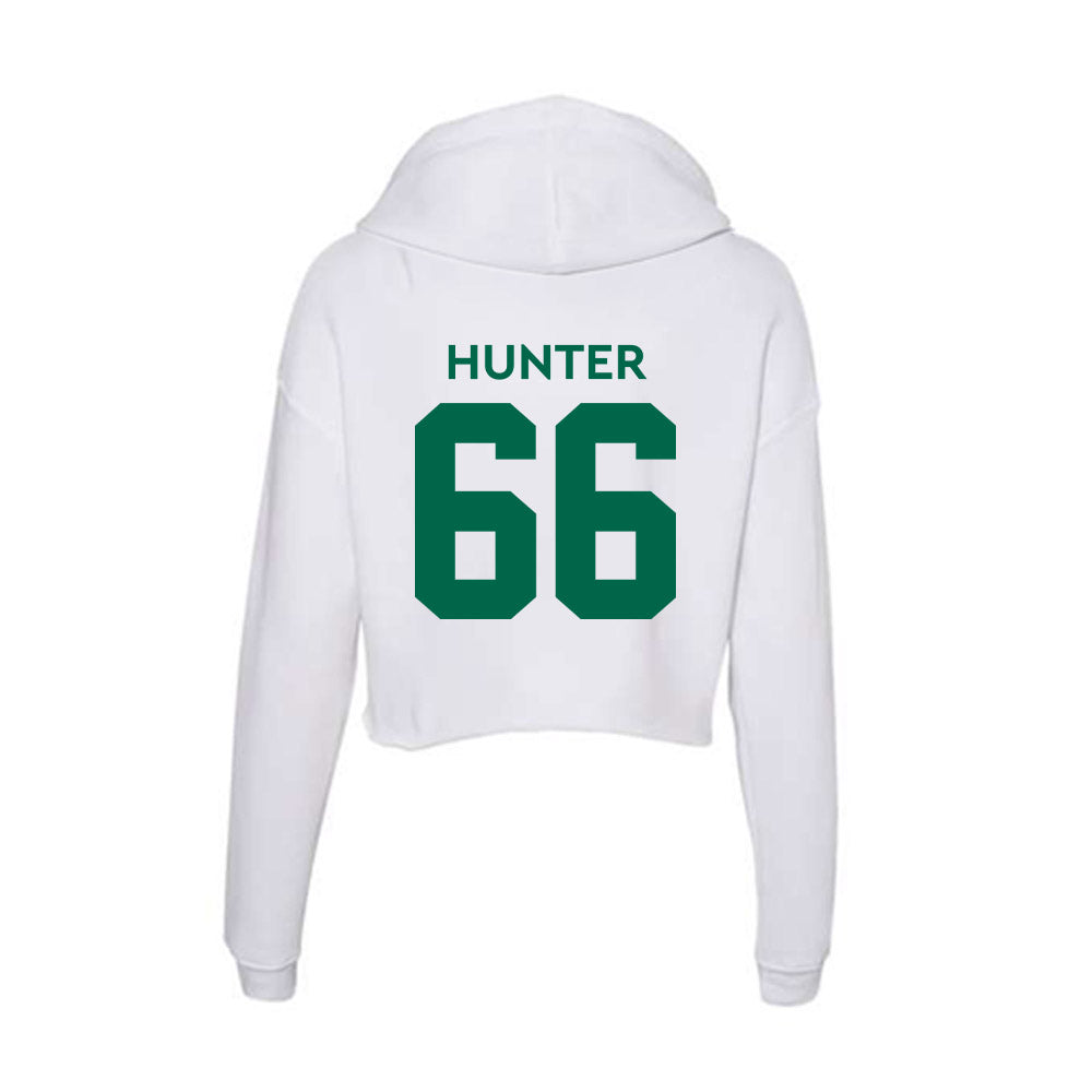 Illinois Wesleyan - NCAA Football : Demarco Hunter - Women's Crop Fleece Hoodie-1