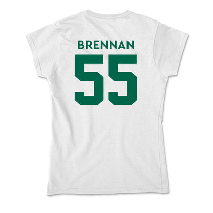 Illinois Wesleyan - NCAA Football : Mac Brennan - Soft Style Women’s T-Shirt-1