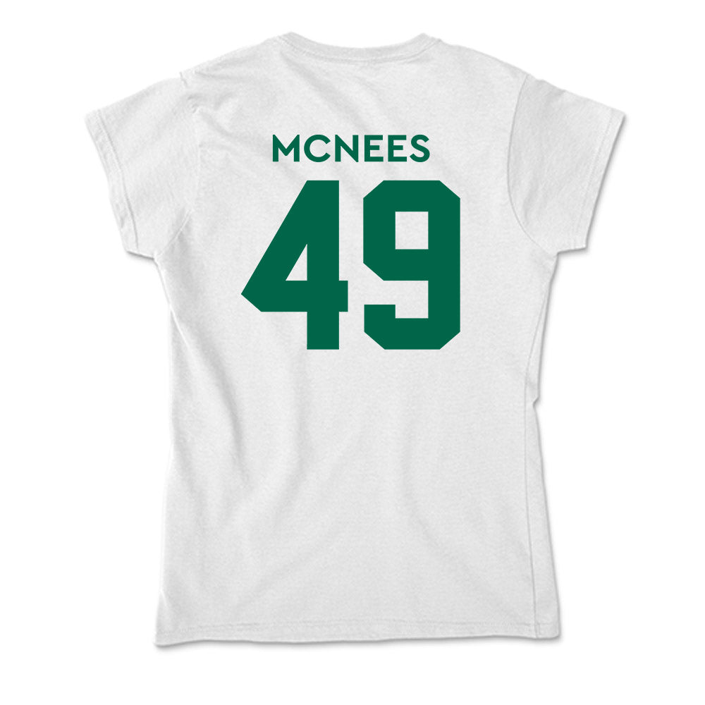 Illinois Wesleyan - NCAA Football : Zach McNees - Soft Style Women’s T-Shirt-1