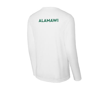 Illinois Wesleyan - NCAA Wrestling : Ameer Alamawi - Performance Long Sleeve T-Shirt-1