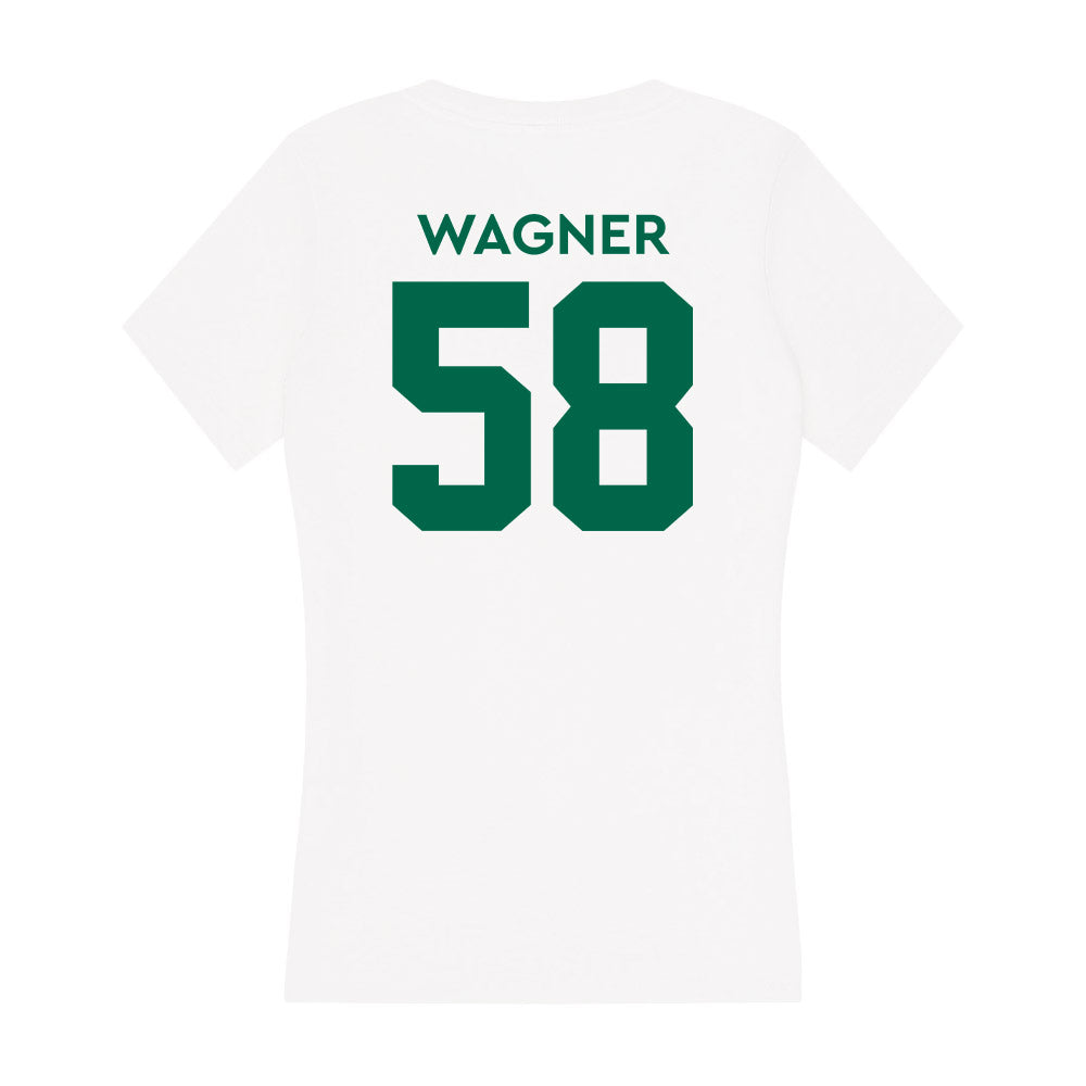 Illinois Wesleyan - NCAA Football : Conner Wagner - Women's V-Neck T-Shirt-1