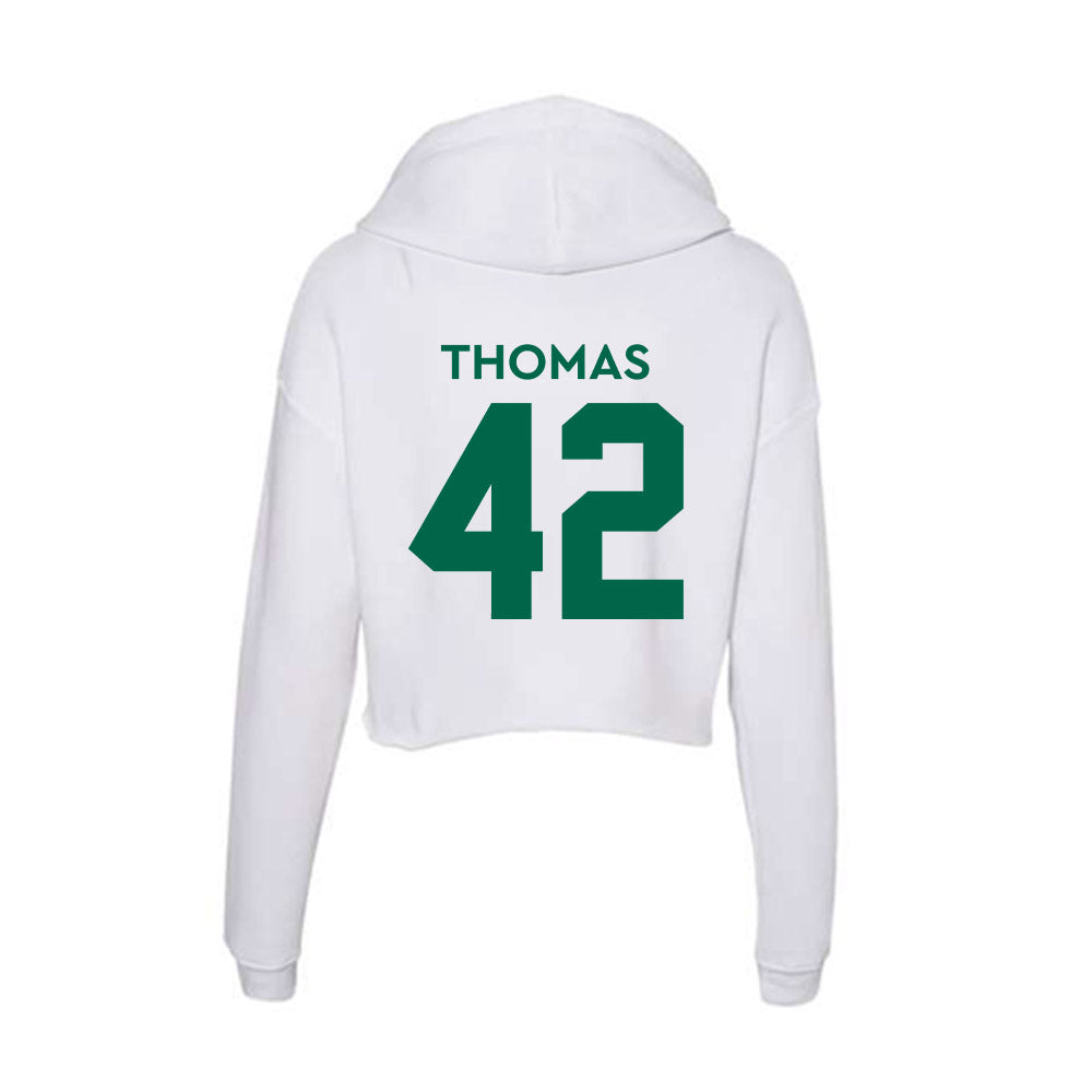 Illinois Wesleyan - NCAA Football : Damontae Thomas - Women's Crop Fleece Hoodie-1