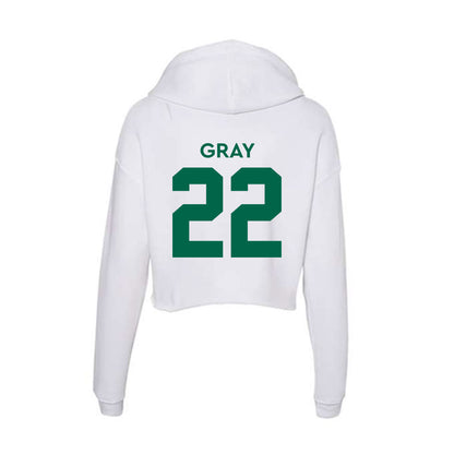 Illinois Wesleyan - NCAA Football : Malik Gray - Women's Crop Fleece Hoodie-1