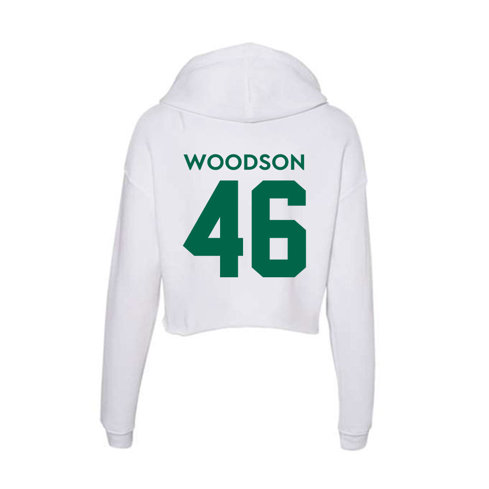 Illinois Wesleyan - NCAA Football : Melchizedek Woodson - Women's Crop Fleece Hoodie-1