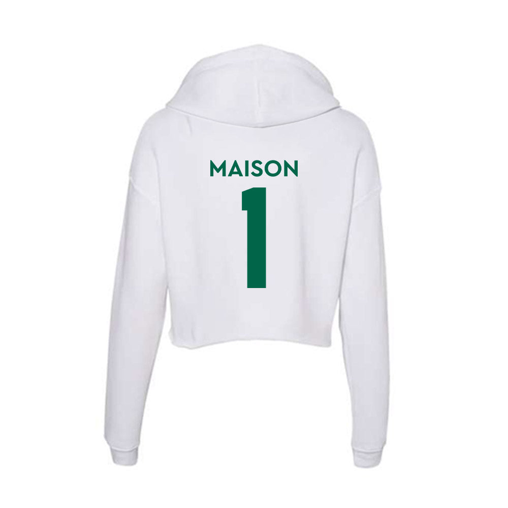 Illinois Wesleyan - NCAA Men's Track & Field : Nyamedze Maison - Women's Crop Fleece Hoodie-1