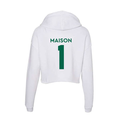 Illinois Wesleyan - NCAA Men's Track & Field : Nyamedze Maison - Women's Crop Fleece Hoodie-1