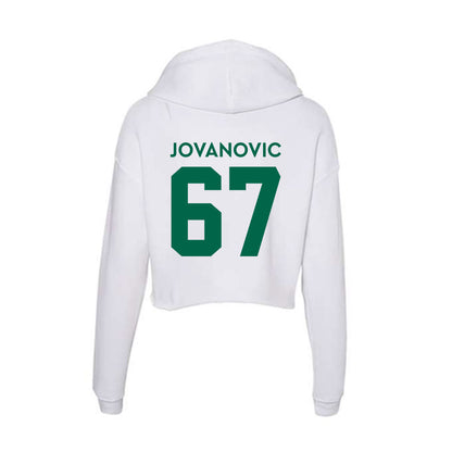 Illinois Wesleyan - NCAA Football : Miki Jovanovic - Women's Crop Fleece Hoodie-1