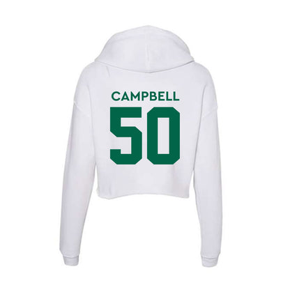 Illinois Wesleyan - NCAA Football : Tre Campbell - Women's Crop Fleece Hoodie-1
