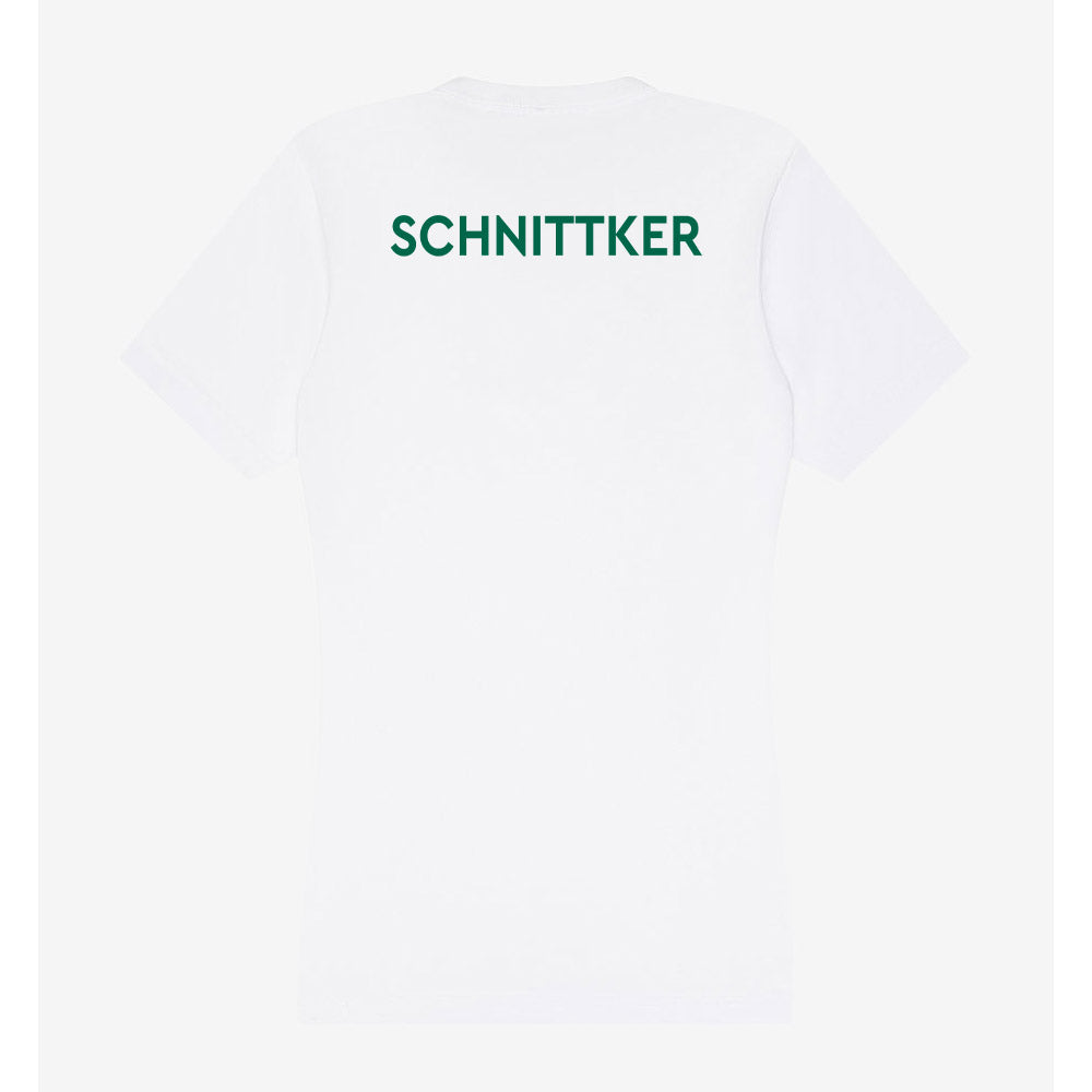 Illinois Wesleyan - NCAA Women's Swimming & Diving : Abigail Schnittker - Women's V-Neck T-Shirt-1