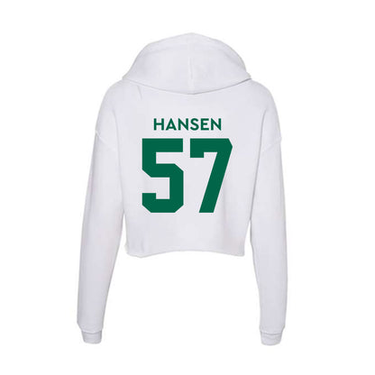 Illinois Wesleyan - NCAA Football : Zach Hansen - Women's Crop Fleece Hoodie-1