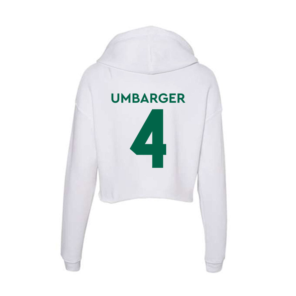 Illinois Wesleyan - NCAA Football : Ryan Umbarger - Women's Crop Fleece Hoodie-1