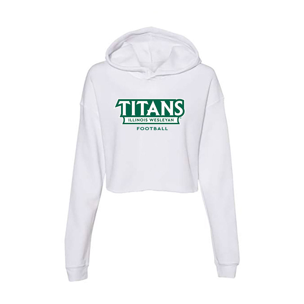 Illinois Wesleyan - NCAA Football : Torian James - Women's Crop Fleece Hoodie-0