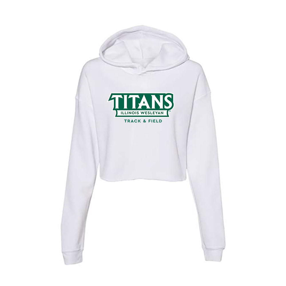 Illinois Wesleyan - NCAA Men's Track & Field : Nyamedze Maison - Women's Crop Fleece Hoodie-0