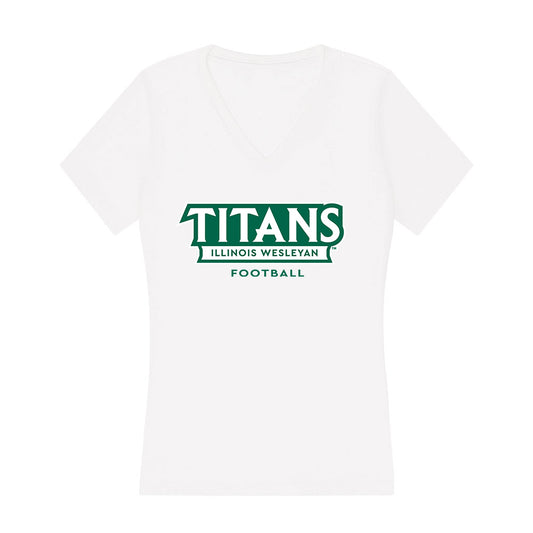 Illinois Wesleyan - NCAA Football : Malik Gray - Women's V-Neck T-Shirt-0