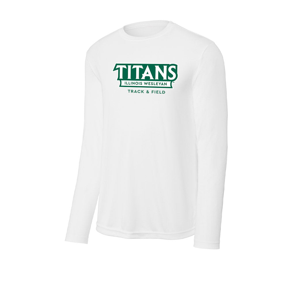 Illinois Wesleyan - NCAA Men's Track & Field : Nyamedze Maison - Activewear Long Sleeve T-Shirt-0