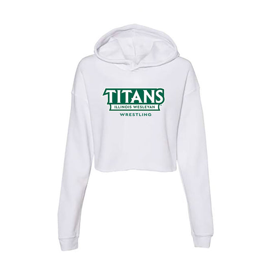 Illinois Wesleyan - NCAA Wrestling : Ameer Alamawi - Women's Crop Fleece Hoodie-0