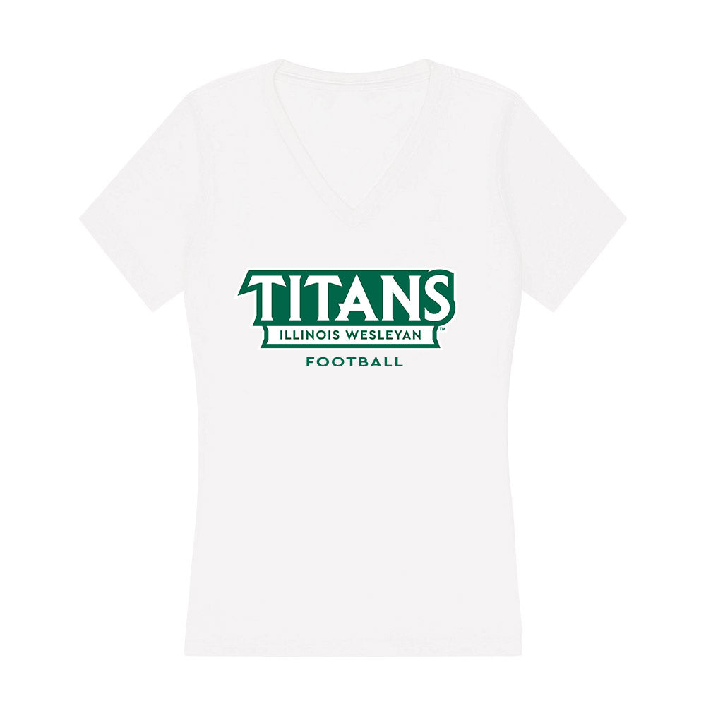 Illinois Wesleyan - NCAA Football : Tre Campbell - Women's V-Neck T-Shirt-0