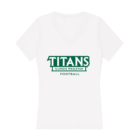 Illinois Wesleyan - NCAA Football : Conner Wagner - Women's V-Neck T-Shirt-0