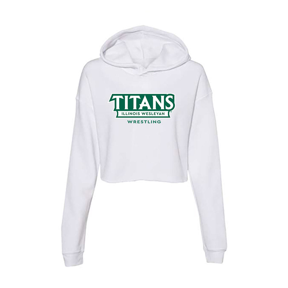 Illinois Wesleyan - NCAA Wrestling : Jurdan Tyler - Women's Crop Fleece Hoodie-0