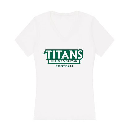 Illinois Wesleyan - NCAA Football : Jacob Alcantar - Women's V-Neck T-Shirt-0