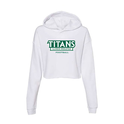 Illinois Wesleyan - NCAA Football : Conner Wagner - Women's Crop Fleece Hoodie-0