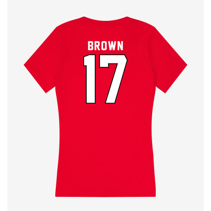 Tampa - NCAA Baseball : Ethan Brown - Women's V-Neck T-Shirt-1