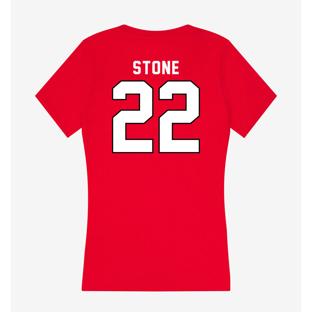 Tampa - NCAA Men's Lacrosse : Conley Stone - Women's V-Neck T-Shirt-1