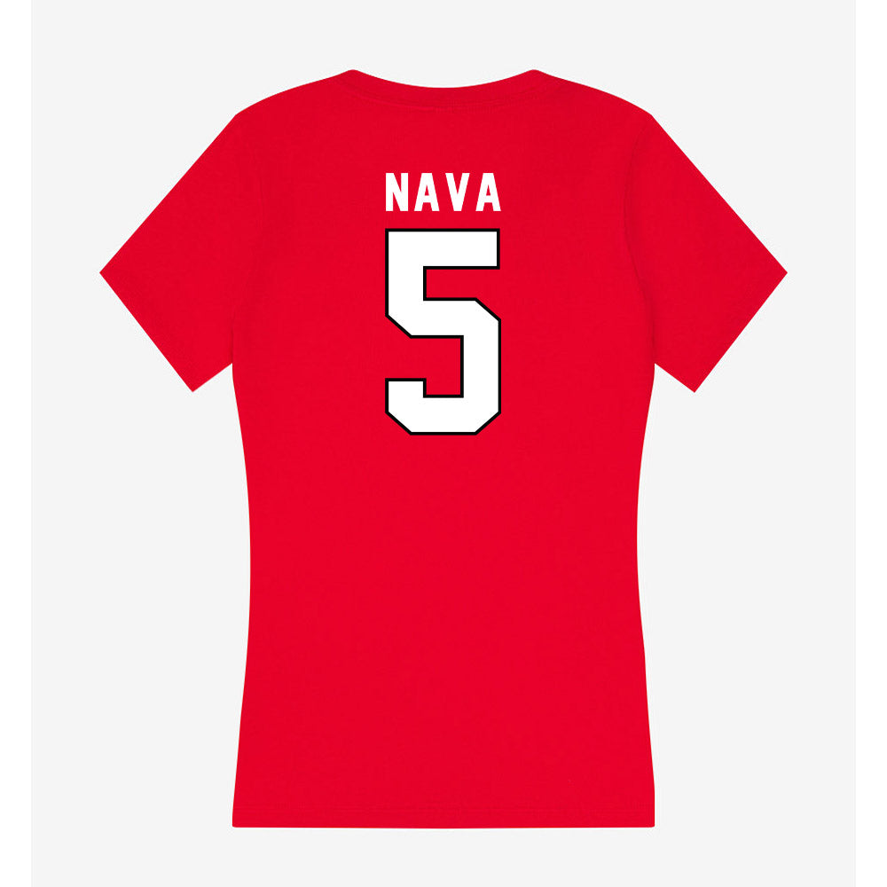 Tampa - NCAA Women's Soccer : Lilly Nava - Women's V-Neck T-Shirt-1