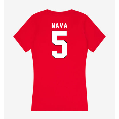 Tampa - NCAA Women's Soccer : Lilly Nava - Women's V-Neck T-Shirt-1