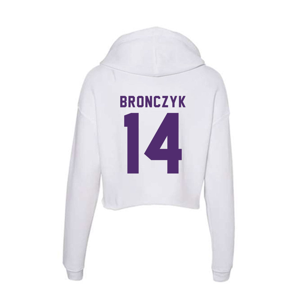 Albion - NCAA Baseball : Tyler Bronczyk - Women's Crop Fleece Hoodie-1