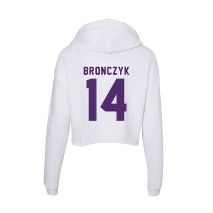 Albion - NCAA Baseball : Tyler Bronczyk - Women's Crop Fleece Hoodie-1