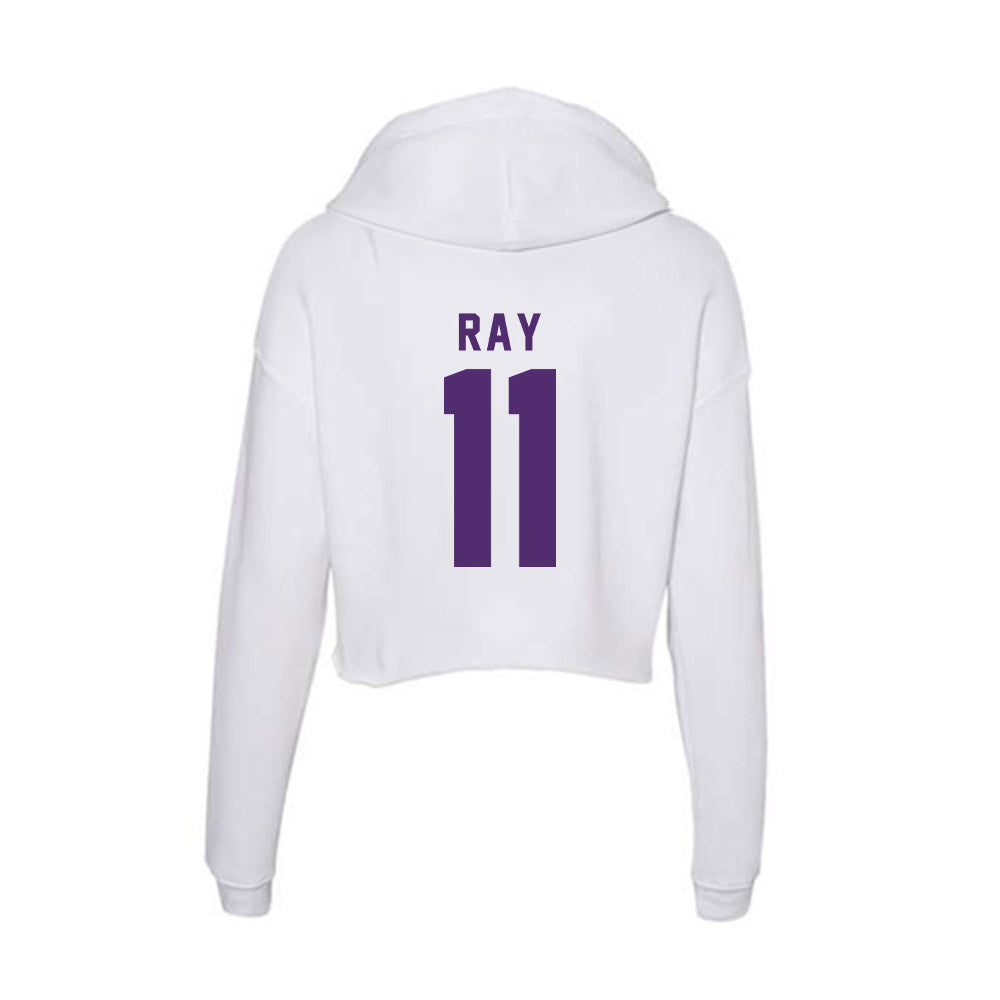 Albion - NCAA Men's Basketball : Dwayne Ray - Women's Crop Fleece Hoodie-1