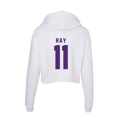 Albion - NCAA Men's Basketball : Dwayne Ray - Women's Crop Fleece Hoodie-1