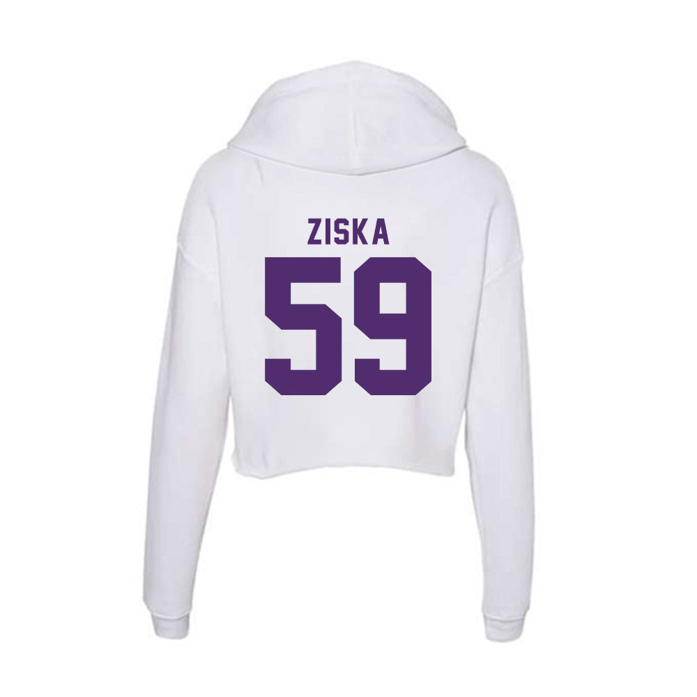 Albion - NCAA Football : Eli Ziska - Women's Crop Fleece Hoodie-1