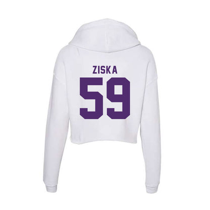 Albion - NCAA Football : Eli Ziska - Women's Crop Fleece Hoodie-1