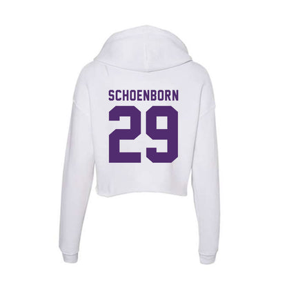 Albion - NCAA Softball : Sydney Schoenborn - Women's Crop Fleece Hoodie-1