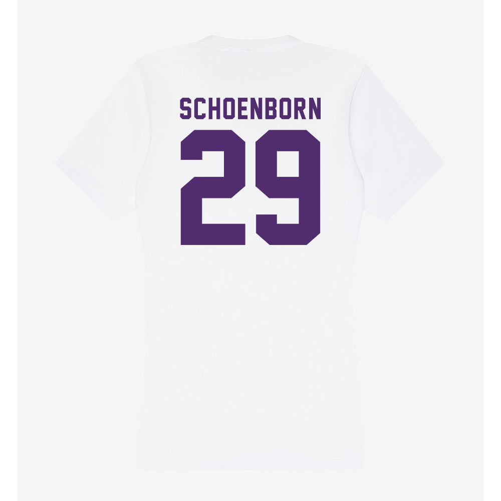 Albion - NCAA Softball : Sydney Schoenborn - Women's V-Neck T-Shirt-1