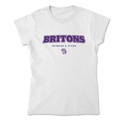 Albion - NCAA Men's Swimming & Diving : Cameron Thompson - Soft Style Women’s T-Shirt-0