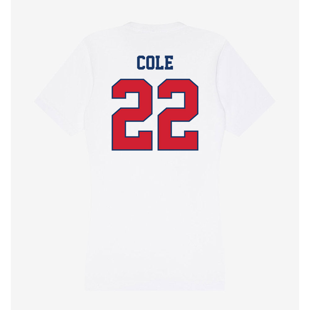 Francis Marion - NCAA Men's Basketball : Adonis Cole - Women's V-Neck T-Shirt-1