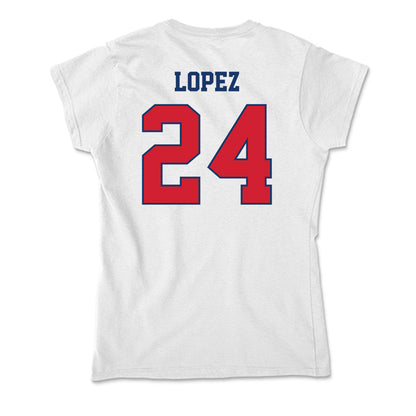 Francis Marion - NCAA Women's Soccer : Alena Lopez - Soft Style Women’s T-Shirt-1
