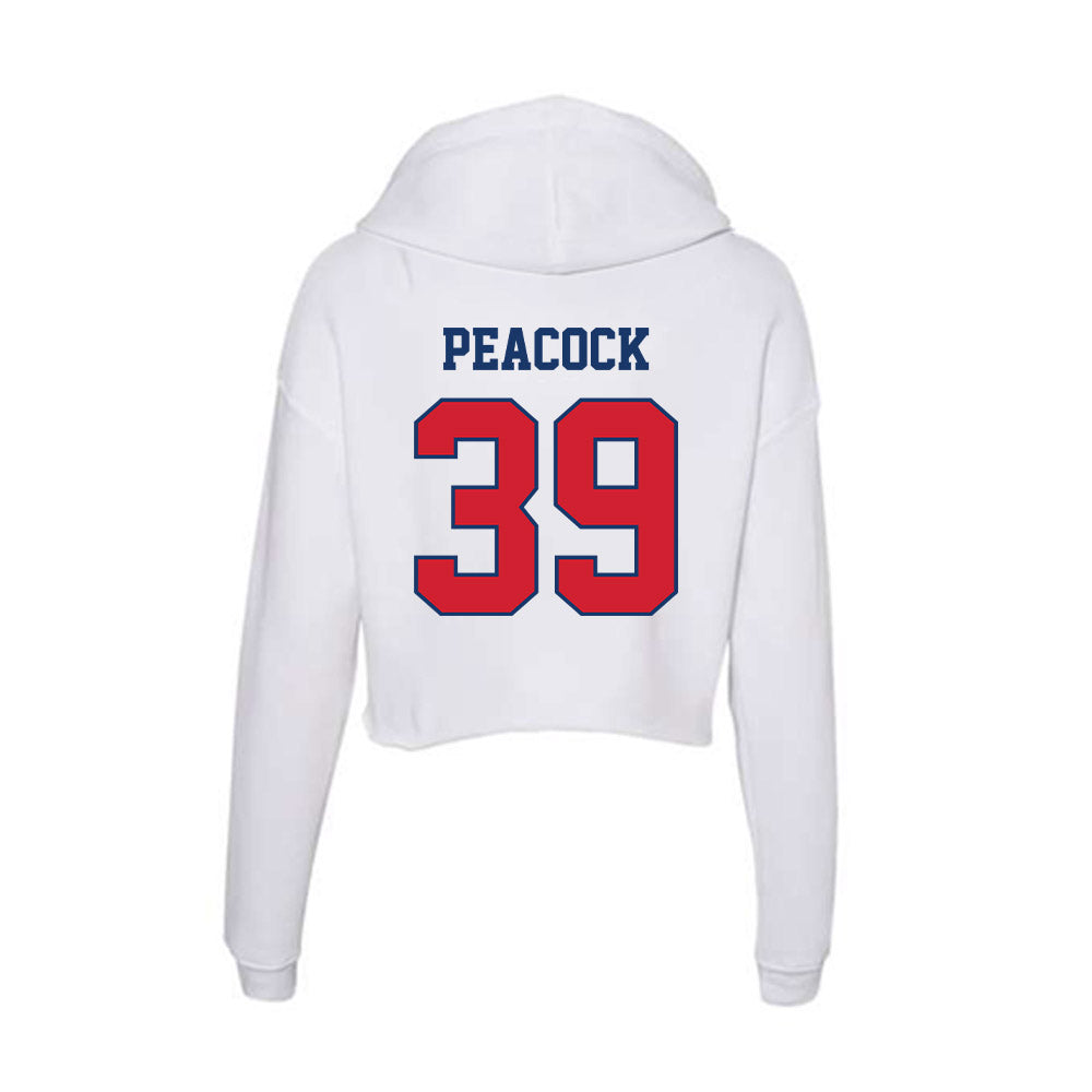 Francis Marion - NCAA Men's Soccer : Aedan Peacock - Women's Crop Fleece Hoodie-1