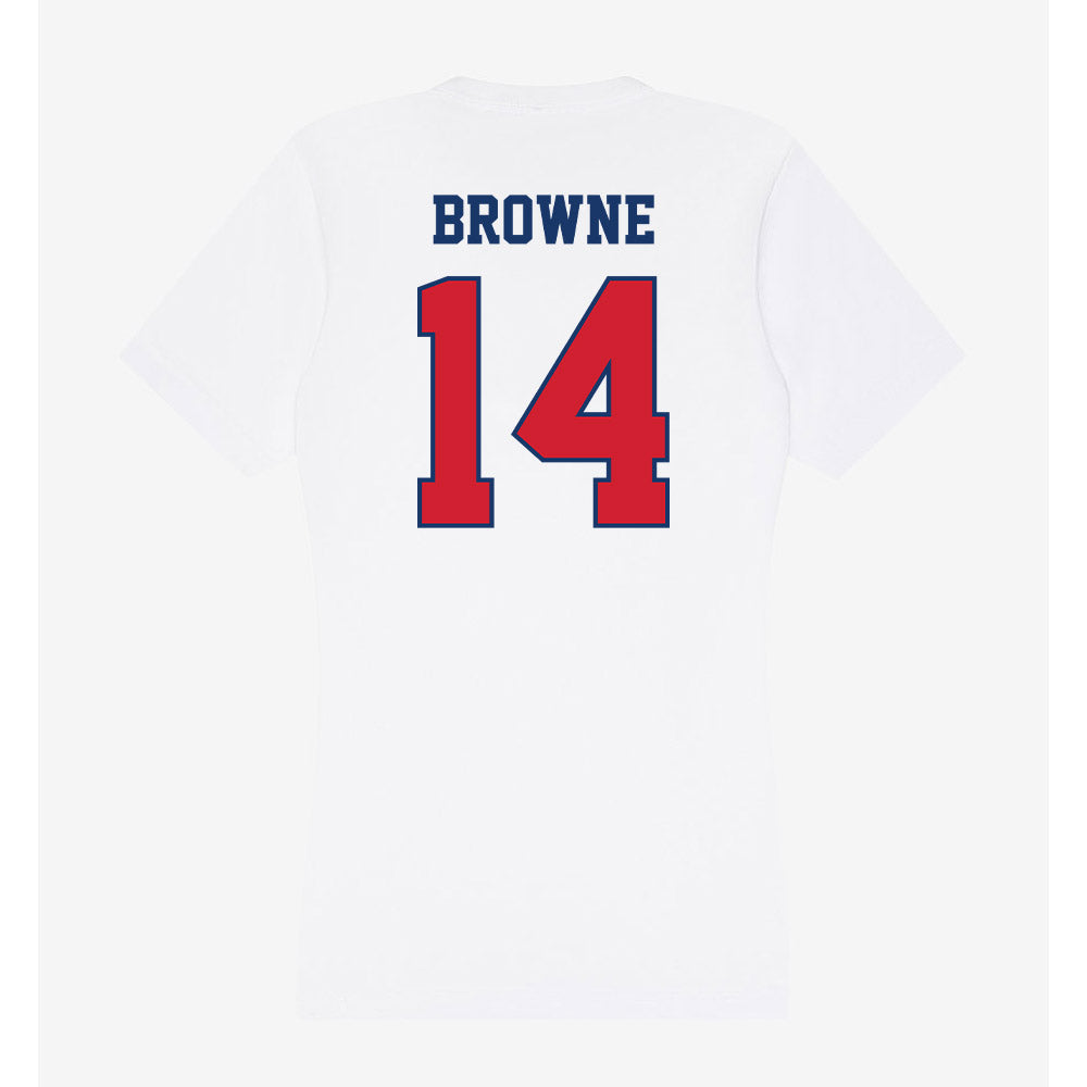 Francis Marion - NCAA Softball : Neilah Browne - Women's V-Neck T-Shirt-1
