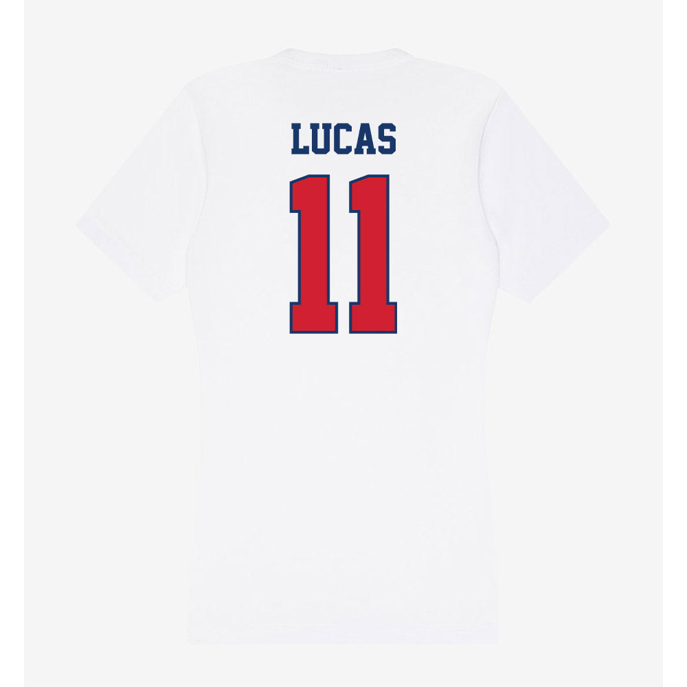 Francis Marion - NCAA Women's Volleyball : Caroline Lucas - Women's V-Neck T-Shirt-1