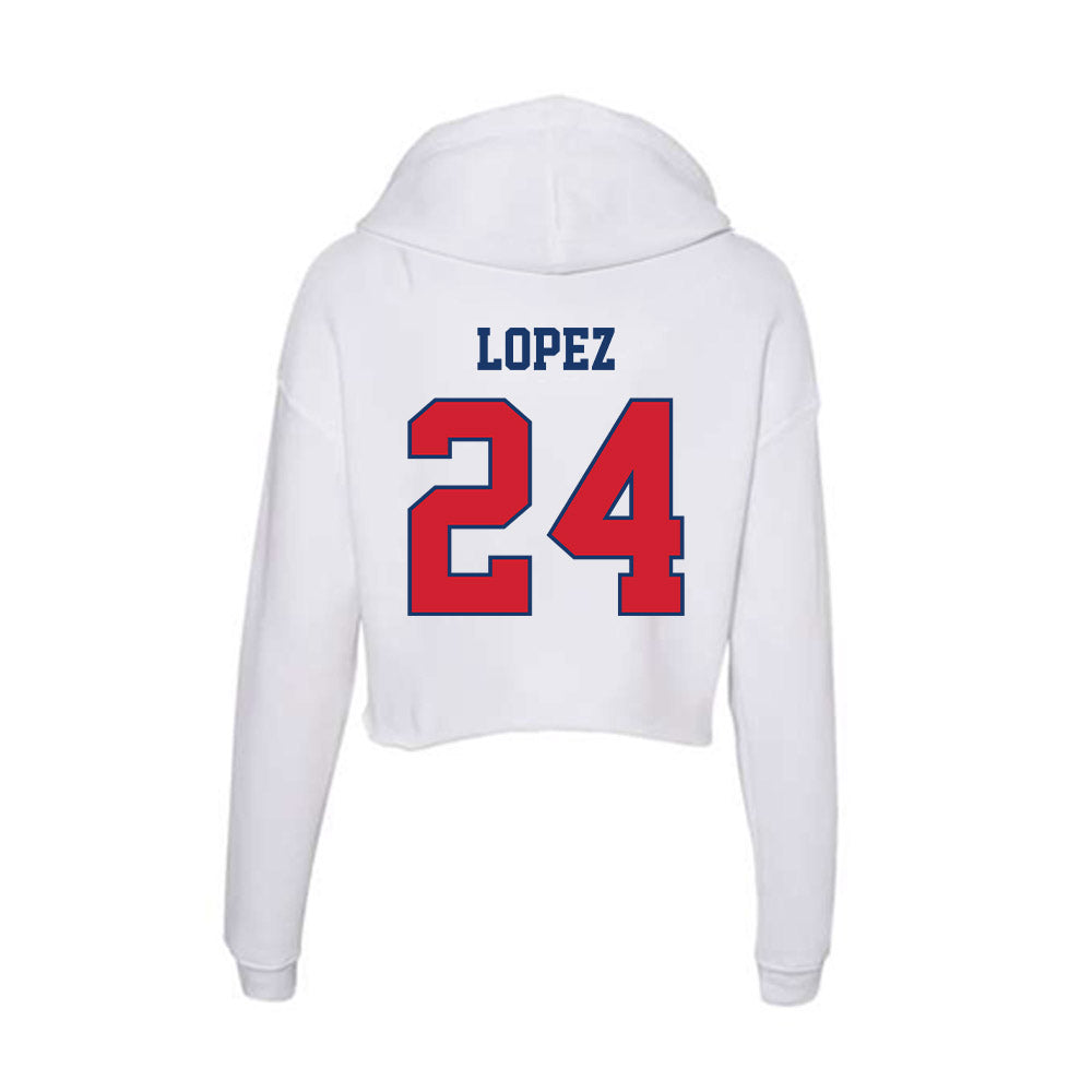 Francis Marion - NCAA Women's Soccer : Alena Lopez - Women's Crop Fleece Hoodie-1