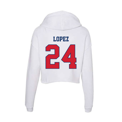 Francis Marion - NCAA Women's Soccer : Alena Lopez - Women's Crop Fleece Hoodie-1