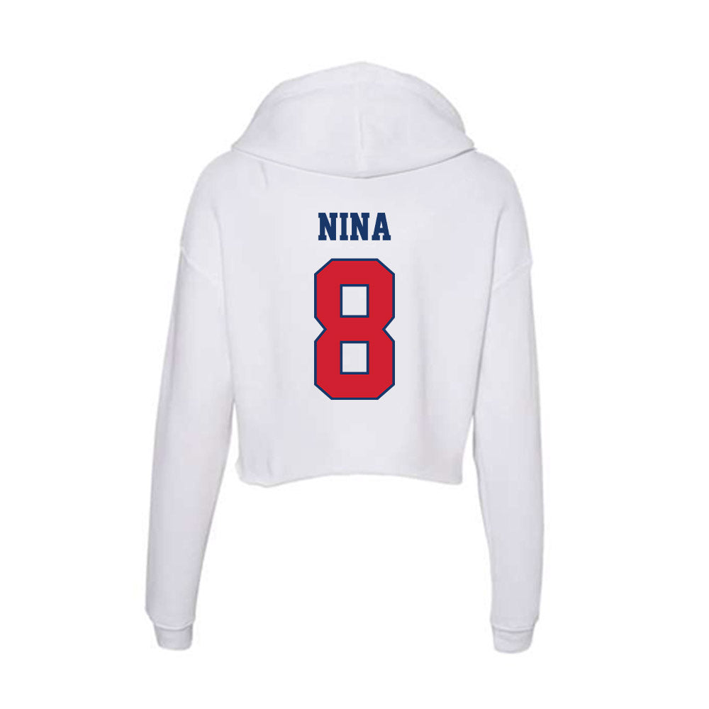 Francis Marion - NCAA Baseball : Adrian Nina - Women's Crop Fleece Hoodie-1