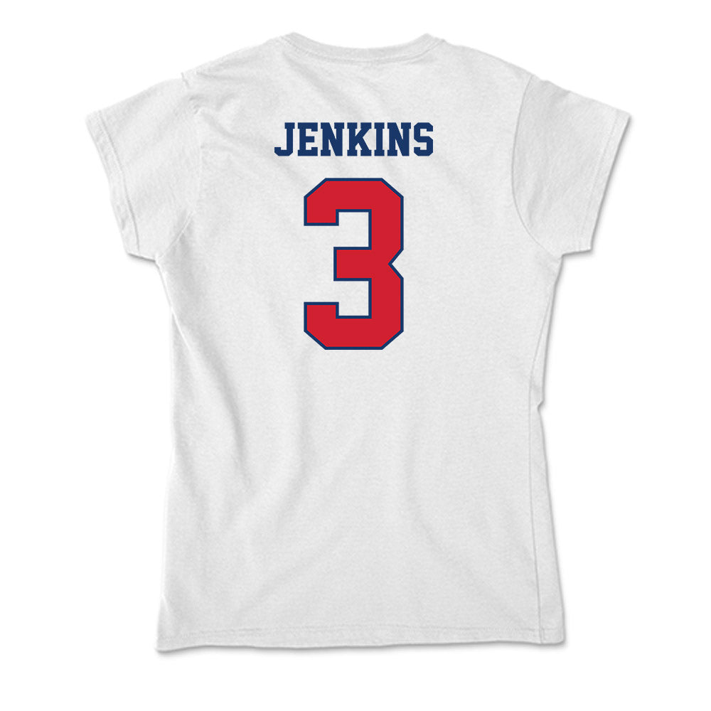 Francis Marion - NCAA Men's Basketball : John-Michael Jenkins - Soft Style Women’s T-Shirt-1